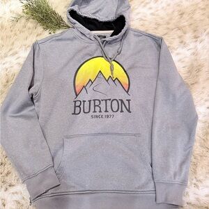 Burton Gray Hoodie with Mountain Graphic
